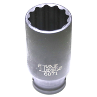30mm x 1/2"Dr FWD Axle Nut Socket 80mm Long T&E Tools 6071
