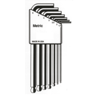 7 Piece Metric Ball End Hex-Key Set T&E Tools 6807