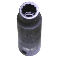 1/2" x 1/2" Drive Deep 12 Point Impact Socket T&E Tools 74316L