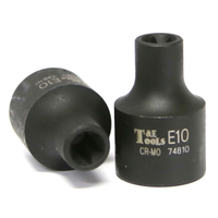 E10 1/2" Drive E-Series Torx-r Impact Sockets 38mm Long T&E Tools 74810