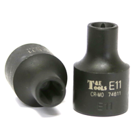 E11 1/2" Drive E-Series Torx-r Impact Sockets 38mm Long T&E Tools 74811