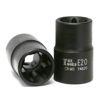 E20 1/2" Drive E-Series Torx-r Impact Sockets 38mm Long T&E Tools 74820