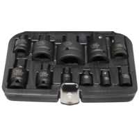 Impact Socket Adaptors & Universal Joint 11 Pce Set 1/4" - 1" T&E Tools 76348