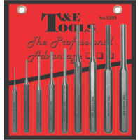 9 Piece Pin Punch Set (In Vinyl Wallet) T&E Tools 8299