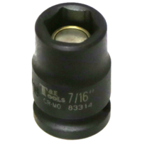 7/16" x 3/8" Drive Magnetic Impact SAE Socket T&E Tools 83314