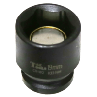 19mm x 3/8" Drive Magnetic Impact Metric Socket T&E Tools 83319M