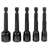 SAE Power Fastener Extractor 5pc Set 1/4"-1/2" T&E Tools TE-8973