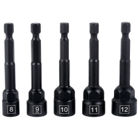  Metric Power Fastener Extractor 5Pc. Set T&E Tools TE-8974 for Cordless Drills
