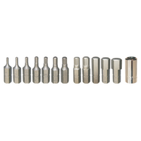 13 Piece SAE In-Hex Insert Bits (1/4" Hex Short) T&E Tools 91112