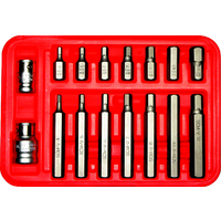 16 Piece Metric In-Hex Bit Set (10mm Hex Short & Long) T&E Tools 91230