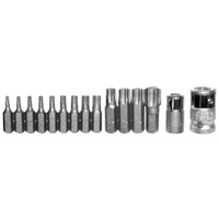 15 Piece Tamper Torx Insert Bit Set T&E Tools 91316