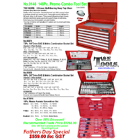 Tool Set & Tool Box 146 Piece Tool Kit & 6 driveawer Tool Box T&E Tools 9146
