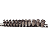 T&E Tools 1/4"Drive Sockets 12 Piece  (6 Point)  92212