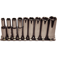 9 Piece 1/4"Drive Deep Sockets (6 Point) T&E Tools 92409