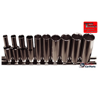 10 Piece 1/4"Drive Deep Sockets T&E Tools 92410