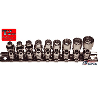 9 Piece 1/4"Drive Universal Sockets T&E Tools 92809