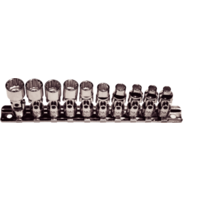 10 Piece 1/4"Drive Metric Universal Sockets T&E Tools 92810