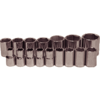 16 Piece 1/2" Drive Metric 6 Point Sockets T&E Tools 94216