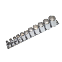 11 Piece 1/2" Drive Whitworth 12 Point Sockets  T&E Tools 94311W
