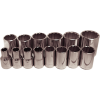 14Pc. 1/2" Drive SAE 12 Point Sockets   T&E Tools 94314