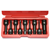 9 Piece SAE Deep In-Hex Impact Sockets T&E Tools 94809