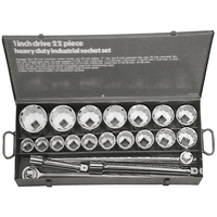 No.96522 - 22 Piece 1" Drive Metric Socket Set (12 Point)