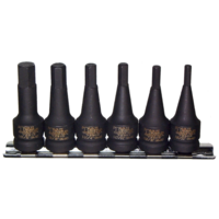 6 Piece SAE In-Hex Impact Sockets T&E Tools 97306