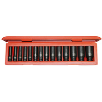 Impact Socket Set 14Pc. 1/2"Dr Deep SAE 3/8" - 1.1/4" T&E Tools 97414L