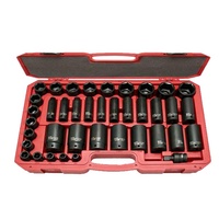 39 Piece 1/2" Drive 6 Point Impact Socket Set T&E Tools 97421A