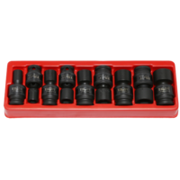 9 Piece 1/2" Drive SAE Impact Universal Sockets T&E Tools 97489