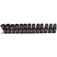 Metric Universal Impact Socket 13Pc. 1/2"Drive Set T&E Tools 97491