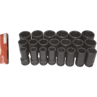 21 Piece 3/4" Drive SAE Deep Impact Sockets T&E Tools 97521L