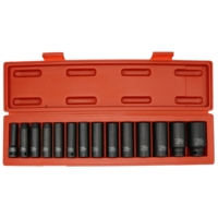 1/2"Dr Deep Metric Impact Socket 14 Piece Set T&E Tools 98413L