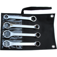 4 Piece Motor Cycle Ring Wrench Set T&E Tools C7038