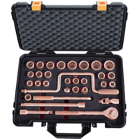 32Pc. 1/2"Drive Socket Set 8-32mm (Copper Beryllium) T&E Tools CB101J