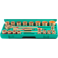 21Pc. 3/4"Drive Socket Set 21-50mm (Copper Beryllium) T&E Tools CB101L