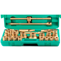26Pc. 3/4"-1"Drive Socket Set 21-65mm  (Copper Beryllium) T&E Tools CB101M