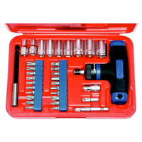 34 Piece 1/4"Drive Metric Socket & Bit Set T&E Tools CL107