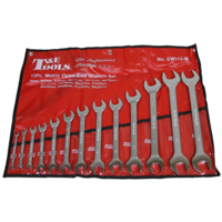 13 Piece Metric Open-End Wrench Set T&E Tools EW113-M