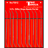 10 Piece Riffler Needle File Set T&E Tools F5012