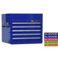 Top Tool Chest 27" Godfather Series 5 Drawer Tool Box Blue T&E Tools TE-GF2705BU