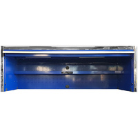Tool Box Hutch Cabinet 76" Blue Godfather Mega Series T&E Tools TE-GF7601BU