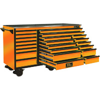 Tool Box Roller Cabinet 76" Godfather Mega Series Orange T&E Tools TE-GF7622OR