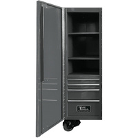 Side Tool Cabinet 76" Godfather 4 Drawer Left Hand Side Toolbox Black T&E Tools TE-GF76L4BK