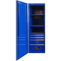 Side Tool Cabinet 76" Godfather 4 Drawer Left Hand Side Toolbox Blue T&E Tools TE-GF76L4BU