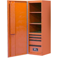 Side Tool Cabinet 76" Godfather 4 Drawer Left Hand Side Toolbox  Orange T&E Tools TE-GF76L4OR