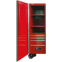 Side Tool Cabinet 76" Godfather 4 Drawer Left Hand Side Toolbox Red T&E Tools TE-GF76L4RD