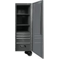 Side Tool Cabinet 76" Godfather 4 Drawer Right Hand Side Toolbox Black T&E Tools TE-GF76R4BK