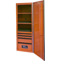 Side Tool Cabinet 76" Godfather 4 Drawer Right Hand Side Toolbox Orange T&E Tools TE-GF76R4OR