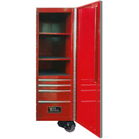 Tool Cabinet 76" Godfather 4 Drawer Right Hand Side Toolbox Red T&E Tools TE-GF76R4RD